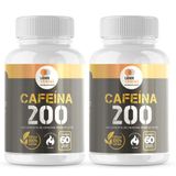 Cafeína 200mg - 60 Cápsulas - 2 Potes | Energia E Foco Máximos!