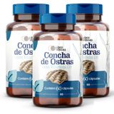 Concha De Ostras 500mg - 3 Potescálcio E Vitamina D3 Para Ossos Fortes E Saúde Completa!