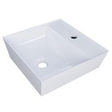 Cuba Pia De Apoio Para Banheiro Quadrada 33cm Aya C08 Branco - Mpozenato