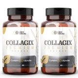 Collagix 500mg 60 Capsulas - 2 Potes Pele Jovem, Cabelos Fortes E Articulações Saudáveis!