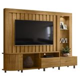 Estante Painel Para Tv 70 Pol 242cm Le Gard Z10 Cumaru - Mpozenato