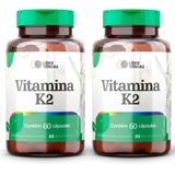 Vitamina K2 500mg 60 Cáp | 2 Potes Proteja Seu Coração E Fortaleça Seus Ossos Todos Os Dias!