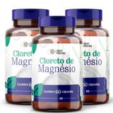 Cloreto De Magnésio 500mg 60 Capsulas - 3 Potes Energia, Saúde E Equilíbrio Para O Seu Corpo!