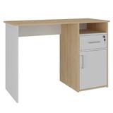 Mesa Escrivaninha Home Office 110cm Ally A06 Carvalho/branco - Mpozenato