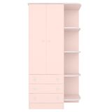 Guarda Roupa Infantil Com Cantoneira Doce Sonho Rosa - Qmovi