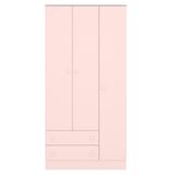 Guarda Roupa Infantil 3 Portas 2 Gavetas Doce Sonho Rosa - Qmovi