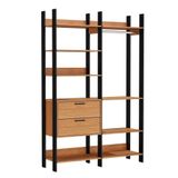 Guarda Roupa Closet Industrial 145cm 100% Mdf Tw403 Freijó/preto Fosco - Pradel