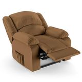 Poltrona Do Papai Reclinável Pietra Power Touch Massagem Fh9 Pu Caramelo - Mpozenato