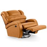 Poltrona Do Papai Reclinável Kalie Glider Giratória Fh9 Pu Whisky - Mpozenato
