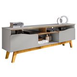 Rack Bancada Para Tv 75 Pol 180cm Rita Off/cinamomo B02 - Mpozenato