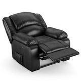 Poltrona Do Papai Reclinável Pietra Power Touch Massagem Fh9 Pu Preto Brilho - Mpozenato