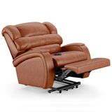 Poltrona Do Papai Reclinável Kalie Elevação Lift Elétrico Fh9 Pu Caramelo Brilho - Mpozenato