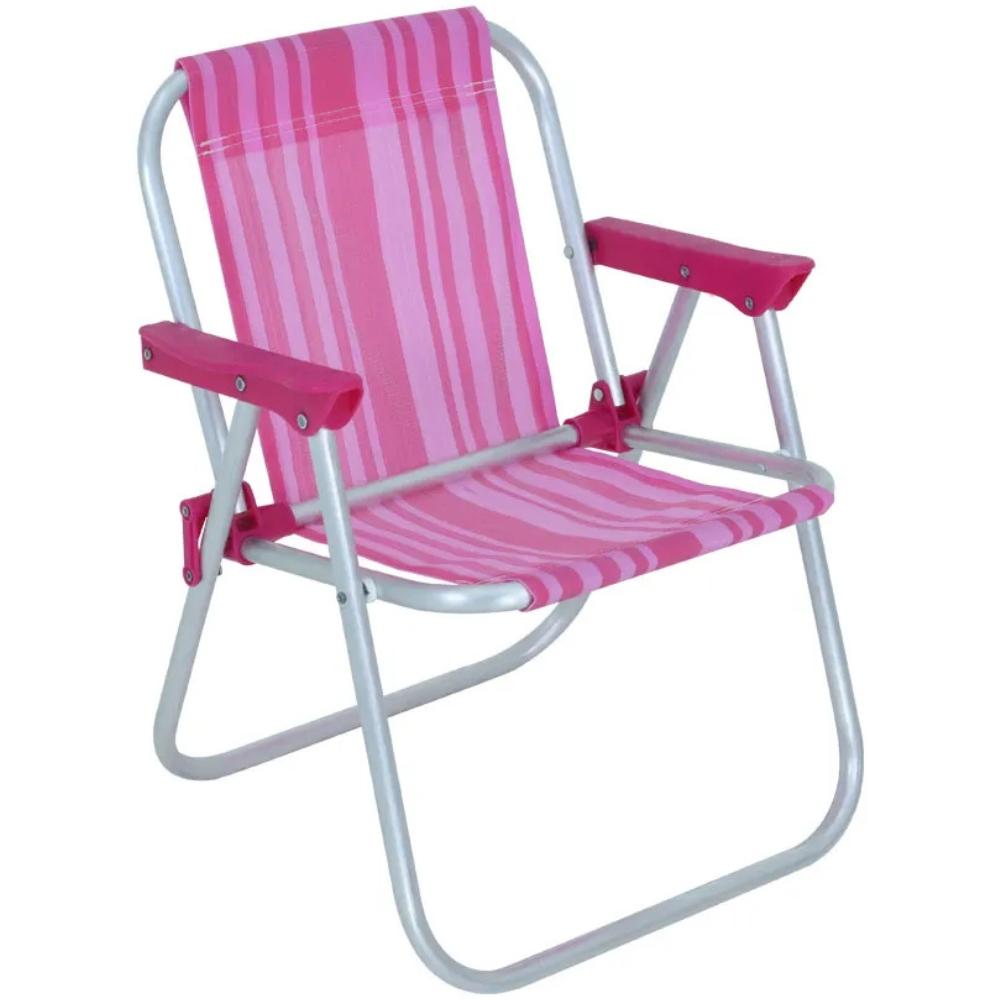 Cadeira Infantil Em Alumínio Rosa Bel