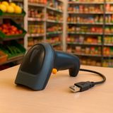 Leitor Código Barras Scanner Usb Portátil Produtos E Preços