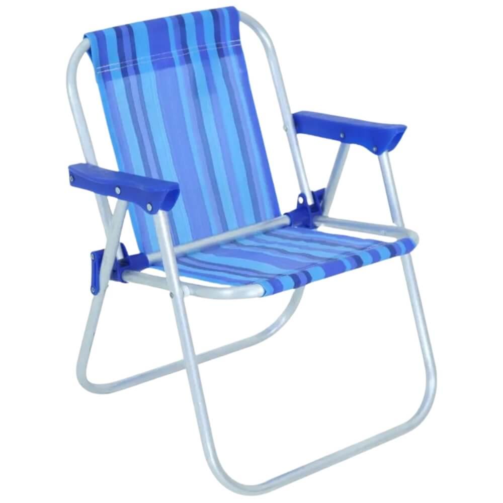 Cadeira Infantil Em Alumínio Azul Bel