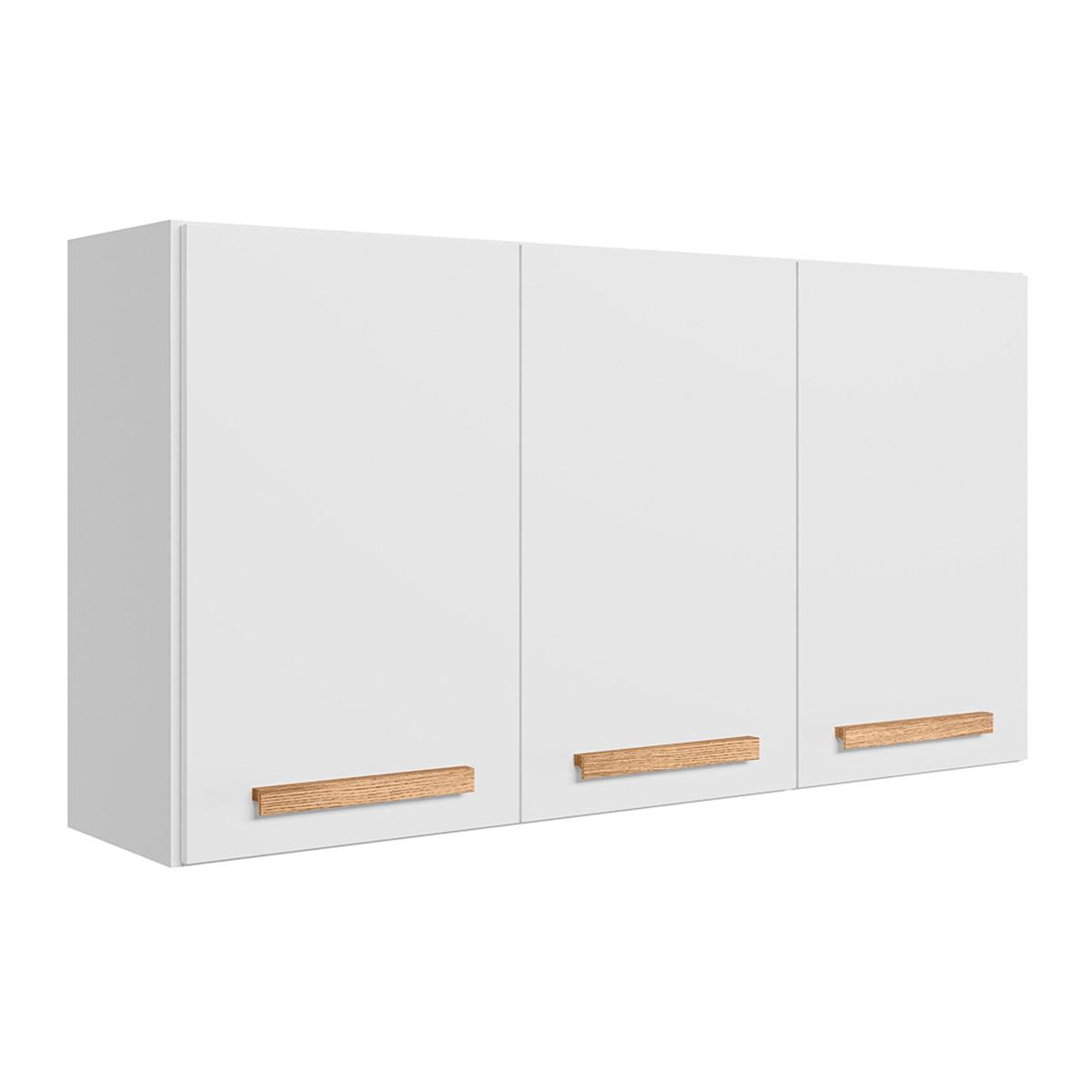 Armario Aereo De Cozinha Intenza 120 Cm Com 3 Portas Branco