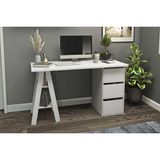 Mesa De Computador Mb 1035 C/ 3 Gavetas Branco - Movelbento