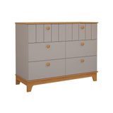 Cômoda Infantil Biscoito C/ 6 Gavetas Fendi/nature - Permóbili Baby