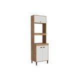 Paneleiro De Cozinha Torino C/ 3 Portas 63cm Mel/off White - Movelbento