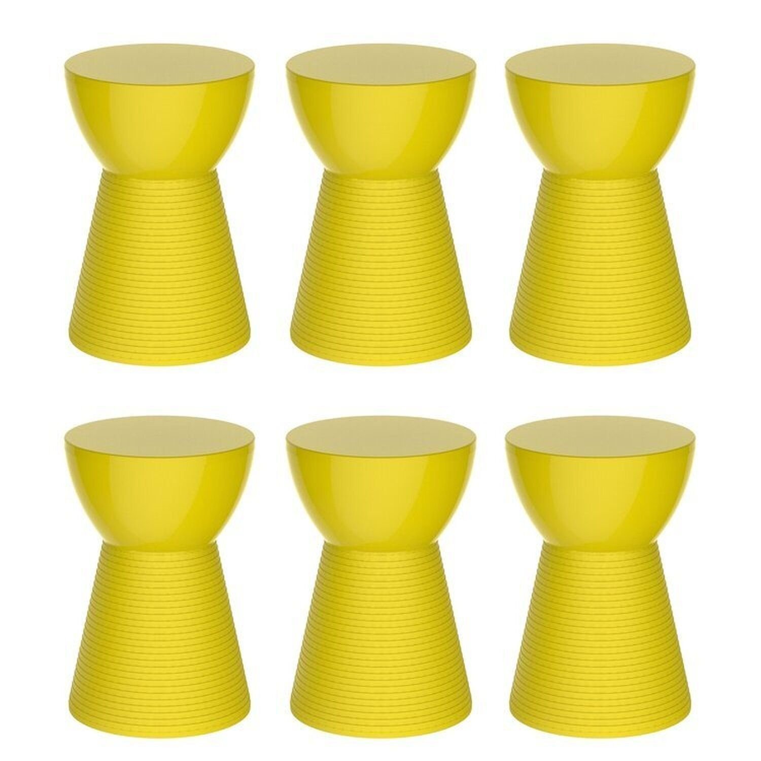 Conjunto Com 6 Banquetas Sili Limão Siciliano