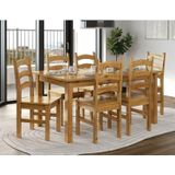 Conjunto Sala De Jantar Mesa Retangular 160cm E 6 Cadeiras Em Madeira Maciça Napoli Espresso Móveis Nogueira