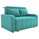 Sofa Cama 2 Lugares 138 Cm Amora Veludo Deluxe Sofistic Verde Milani Store Verde