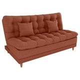 Sofa Cama 2 Lugares 185 Cm Duda Tecido Pompeia G500 Terracota Milani Store Terracota