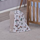 Manta Baby Cobertor Bebe Dupla Face Menino Menina 1,15 X