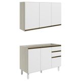 Armario Aereo Balcao Pia 120 Cm Mdf Kali Bianco
