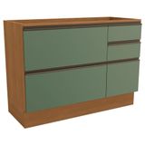 Balcao Pia Sem Tampo 1p 4g 120 Cm Maxxi G746 Canela Verde Kappesberg Canela Verde