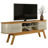 Rack Bancada Tv 75 Pol 2p 183 Cm Valencia Cumaru Opala Madetec Cumaru Opala