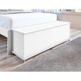 Recamier Baú/banco Luca Versátile Com Rodízios 1,35 Branco