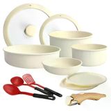 Jogo De Panelas Ceramic Master Indução 8 Peças Cabo Destacável Extream - Duna Fusion