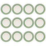 Prato Fundo De Cerâmica Donna Campestre 21,5cm 12 Unidades - Biona 135700