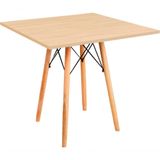 Mesa Eames Eiffel Quadrada 90 Cm - Amadeirado Truffel