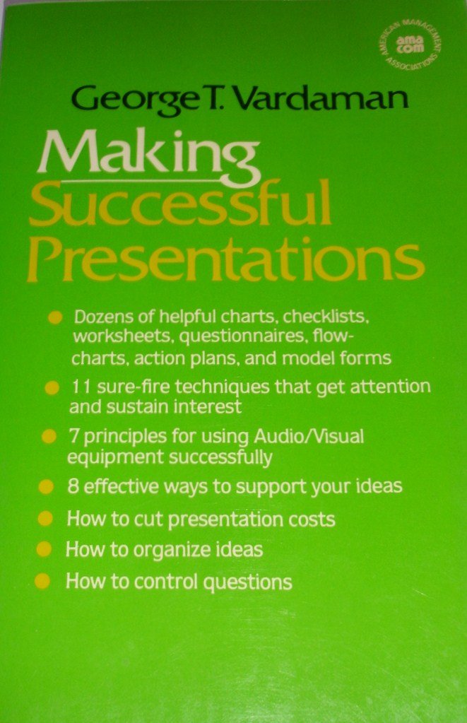 Livro Amacom Making Successful Presentations Used Good Condition
