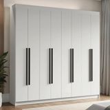 Guarda-roupa Casal 8 Portas Batentes Venus Madesa Branco/preto