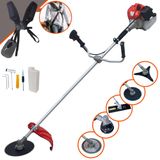 Roçadeira Profissional Anmax Cg430p À Gasolina 43cc 2hp 9.000rpm Multifuncional Completa Com Carretel De Nylon E 4 Lâminas De Corte
