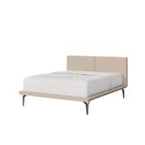 Cama Japonesa Toquio Queen Com Cabeceira Almofada Linho Bege