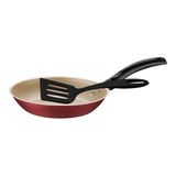 Kit Frigideira Tramontina Turim 20 Cm Vermelha Com Espátula
