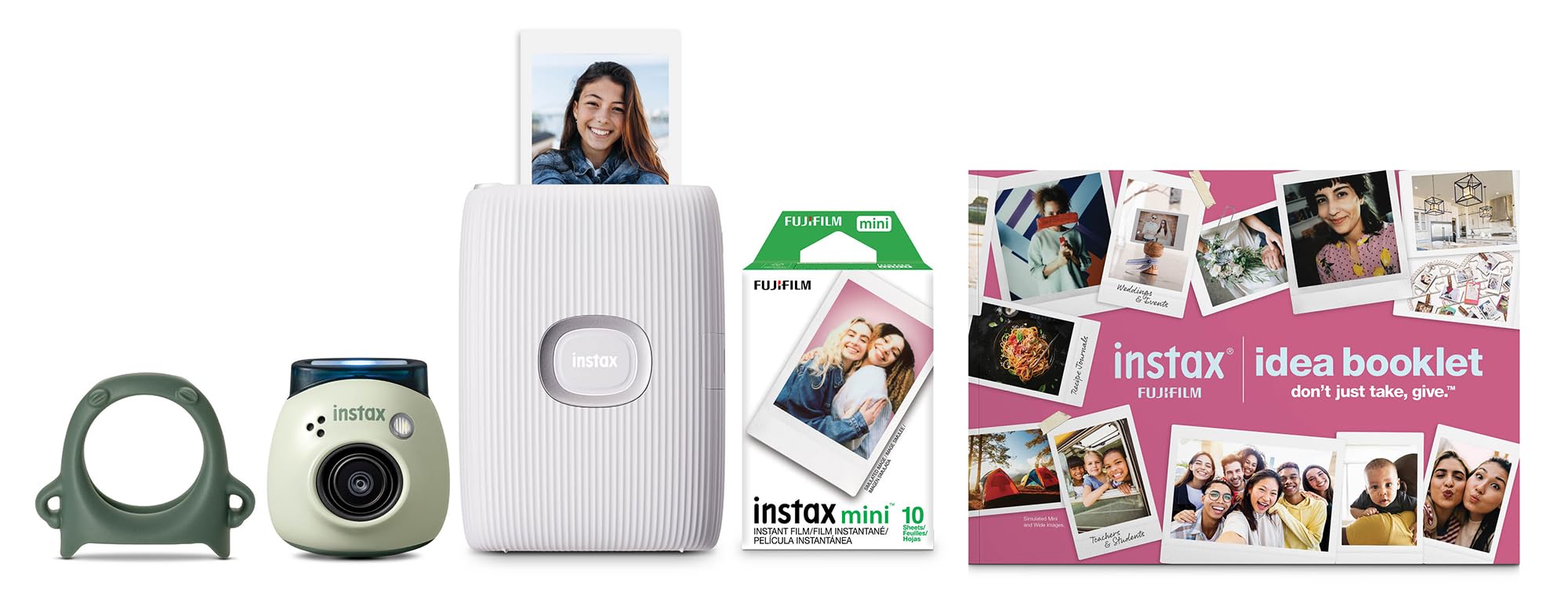 Pacote De Câmera E Impressora Fujifilm Instax Pal Com Instax Mini Link 2