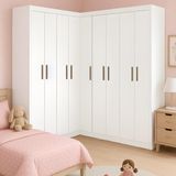 Guarda-roupa Infantil 9 Portas Jasmim Branco