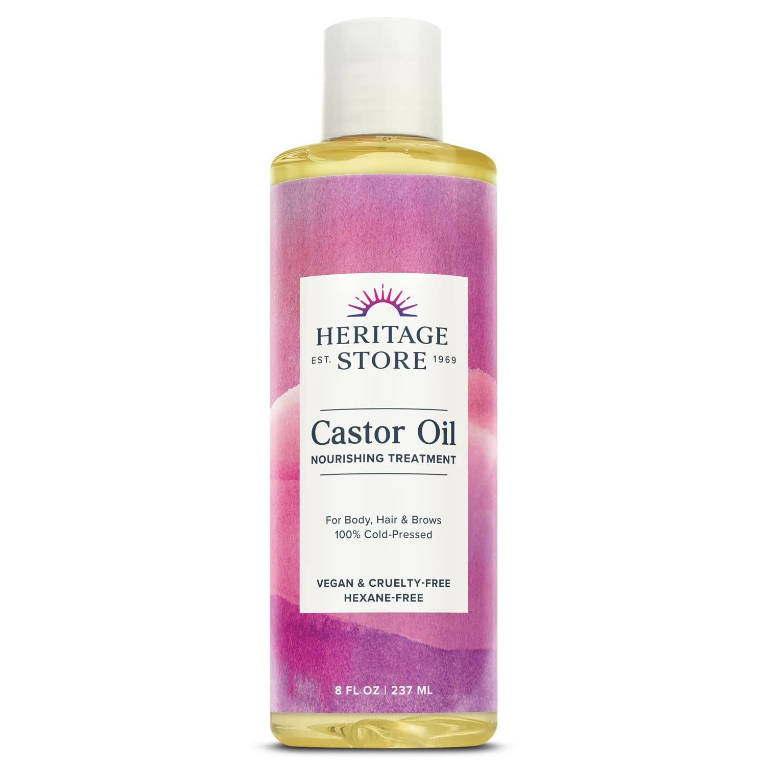 Tratamento De Cabelo Óleo De Rícino Heritage Store 240 Ml Prensado A Frio