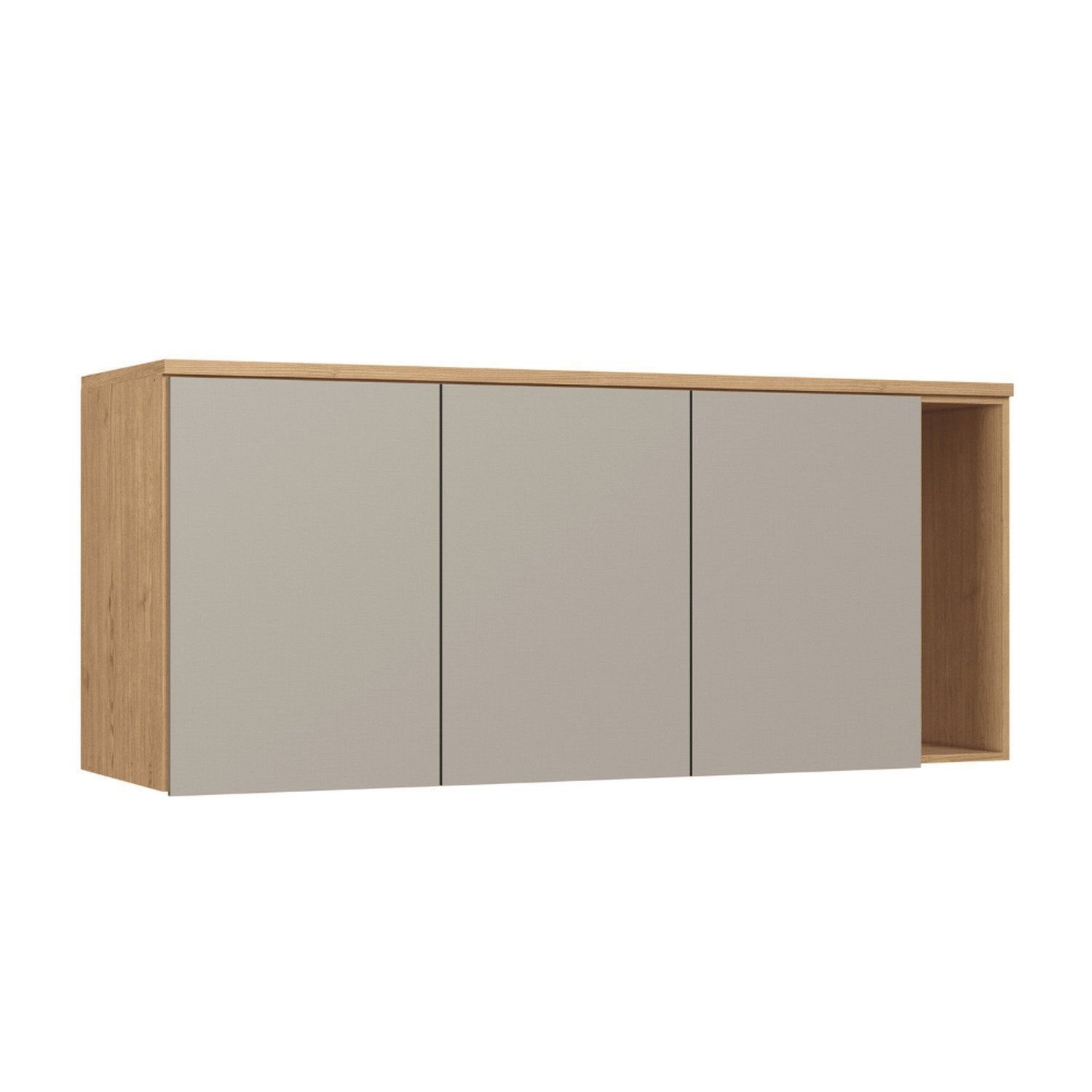 Módulo Aéreo Para Quarto 3 Portas Elegance Angelin/níquel