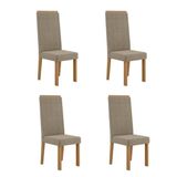 Conjunto 4 Cadeiras Para Sala De Jantar Nice Espaldar Mel/caramelo
