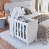Mini Berço Para Quarto De Bebê 4 Em 1 Evolutivo Branco
