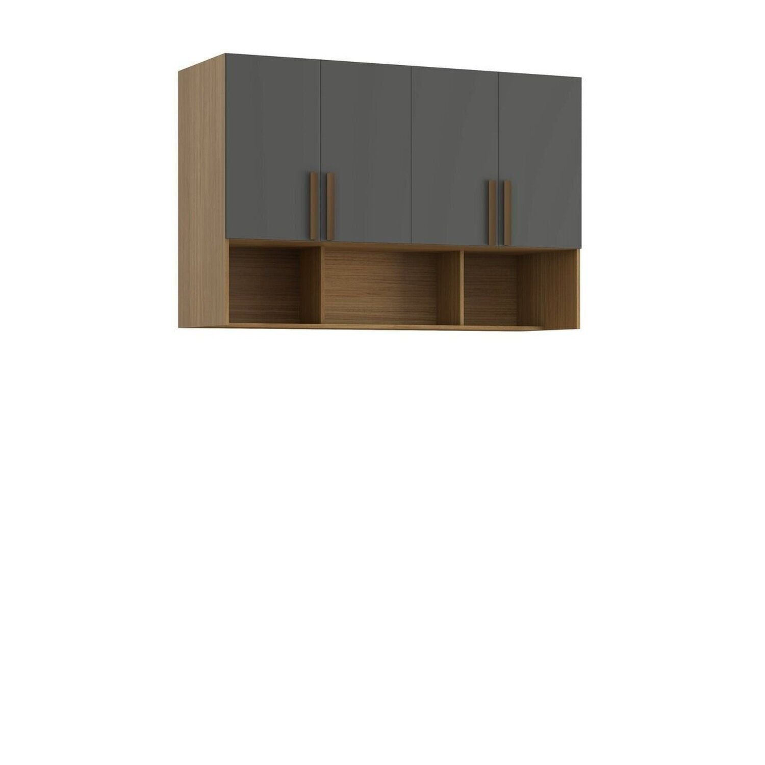 Módulo Aéreo Para Cama Queen Altezza Freijó/titânio