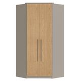Guarda-roupa Modulado De Canto 2 Portas Elegance Niquel / Angelin