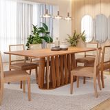 Conjunto Para Sala De Jantar Com 8 Cadeiras Pitanga Cinamomo/kaki