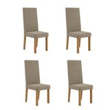 Conjunto 4 Cadeiras Para Sala De Jantar Nice Mel/caramelo